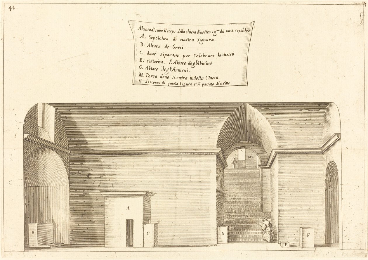 Elevação da Igreja do Santo Sepulcro de Jacques Callot