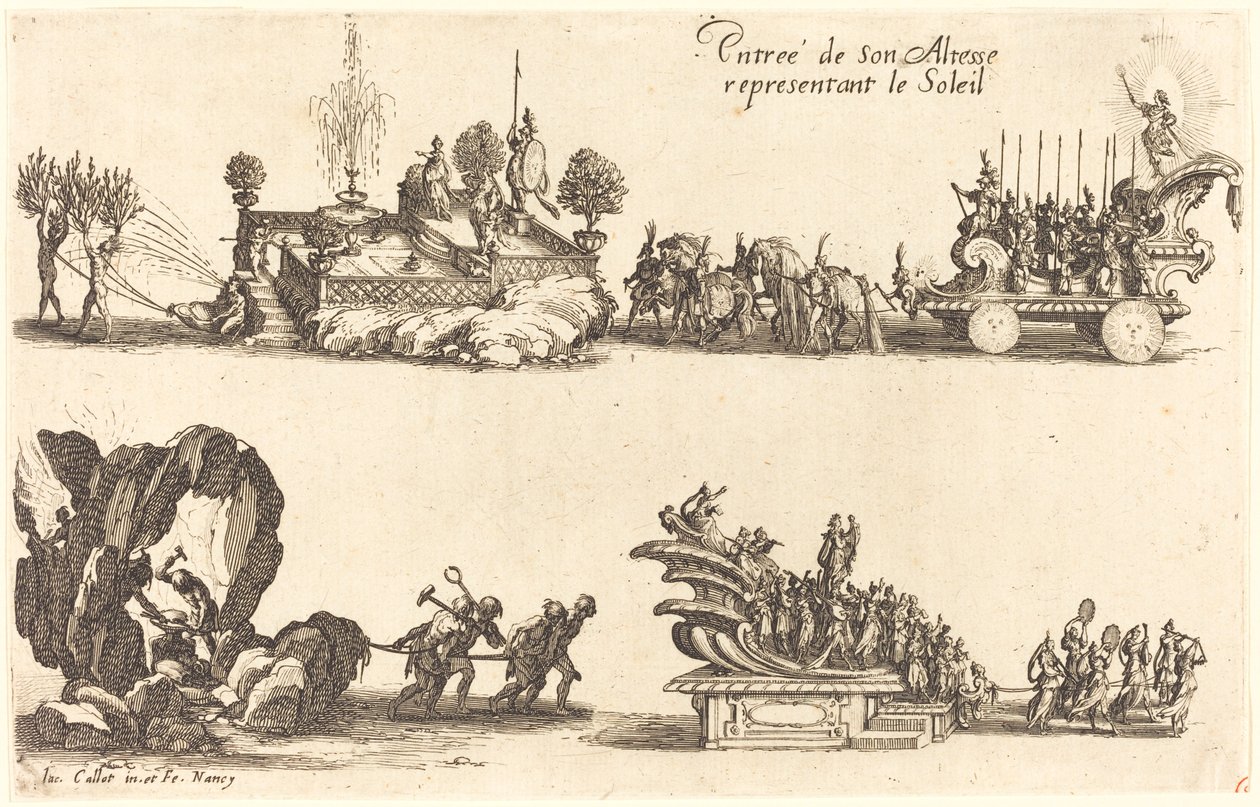 Entrada de Sua Alteza, Representando o Sol de Jacques Callot