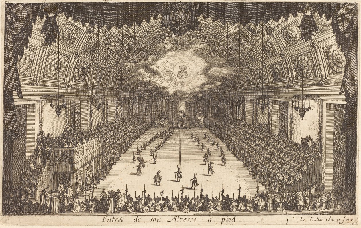 Entrada de Sua Alteza a Pé, 1627. de Jacques Callot