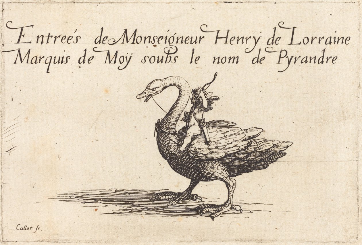 Entrada de Monsenhor Henry de Lorraine, Marquês de Moy, sob o nome de Pirandre de Jacques Callot