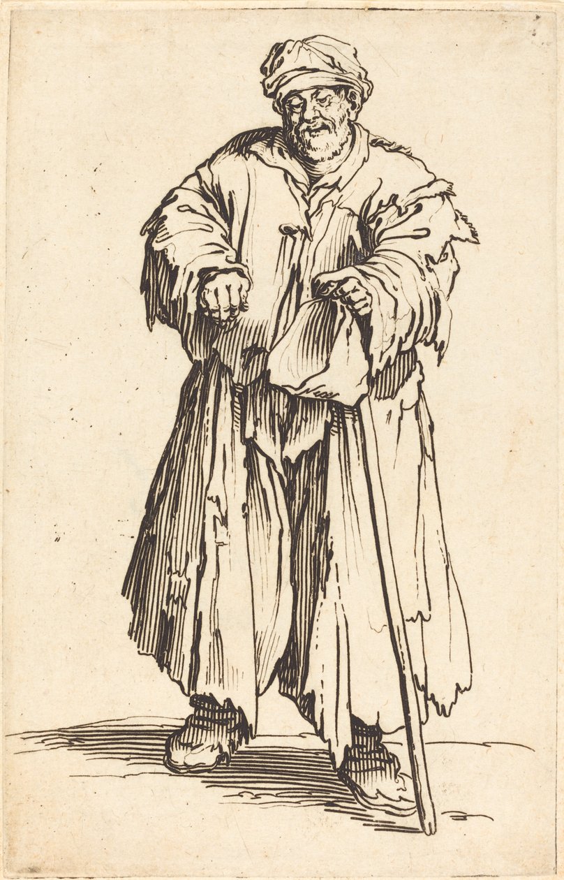 Fat Beggar with Eyes Cast Down de Jacques Callot