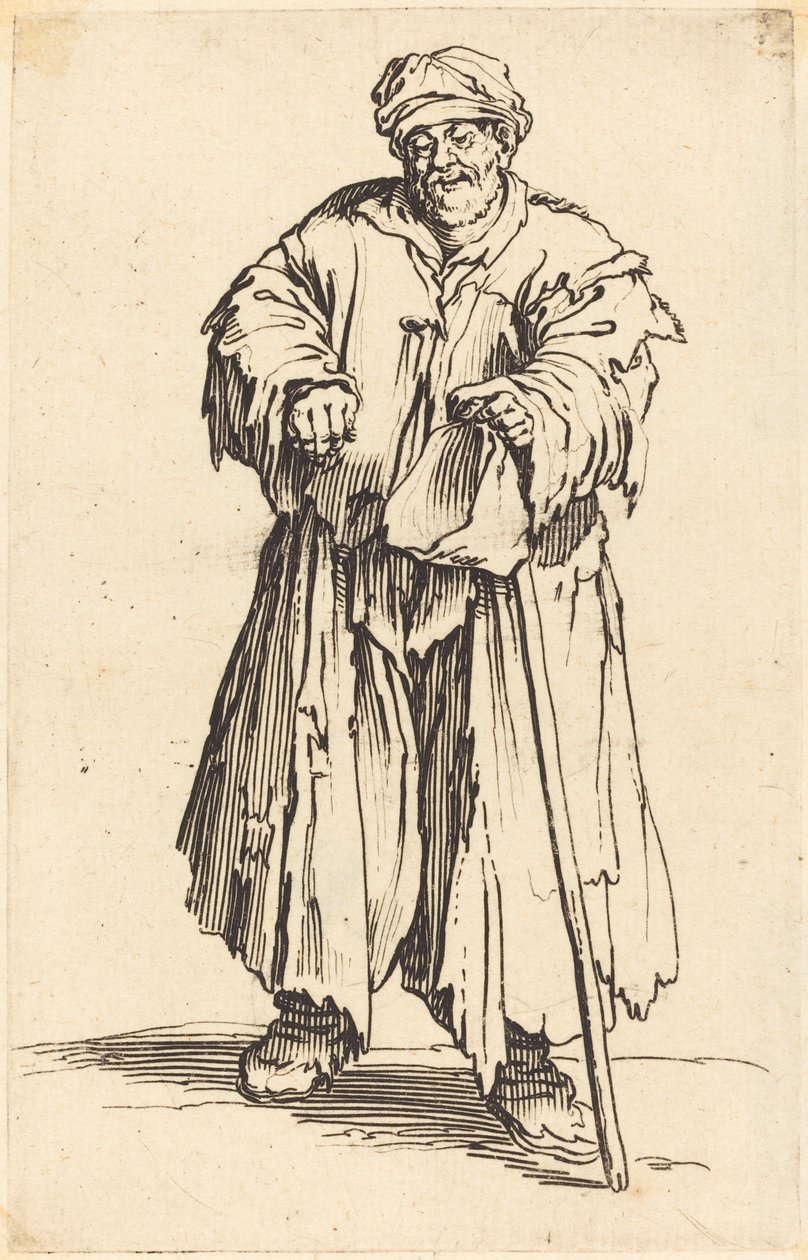 Mendigo Gordo de Olhos Baixos de Jacques Callot