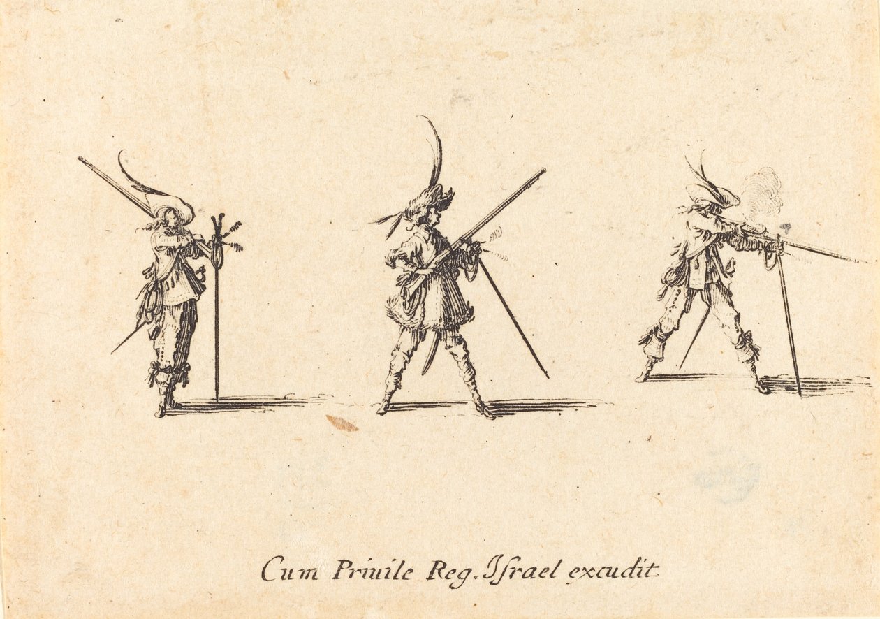Disparando o mosquete de Jacques Callot