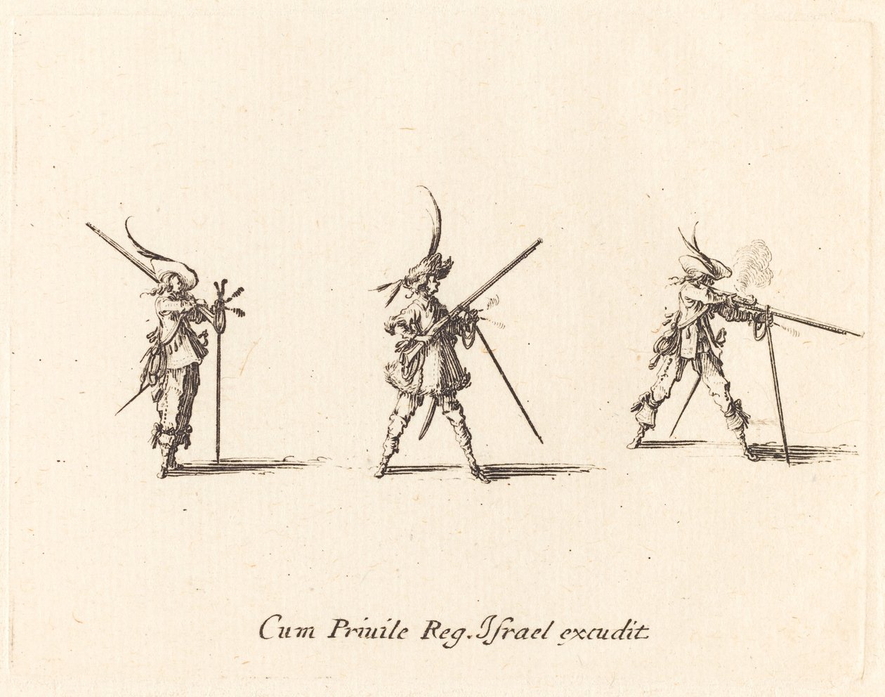 Disparando o mosquete de Jacques Callot