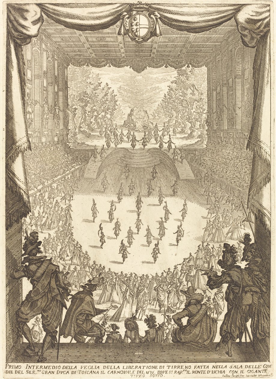 Primeiro Intermezzo, 1617. de Jacques Callot