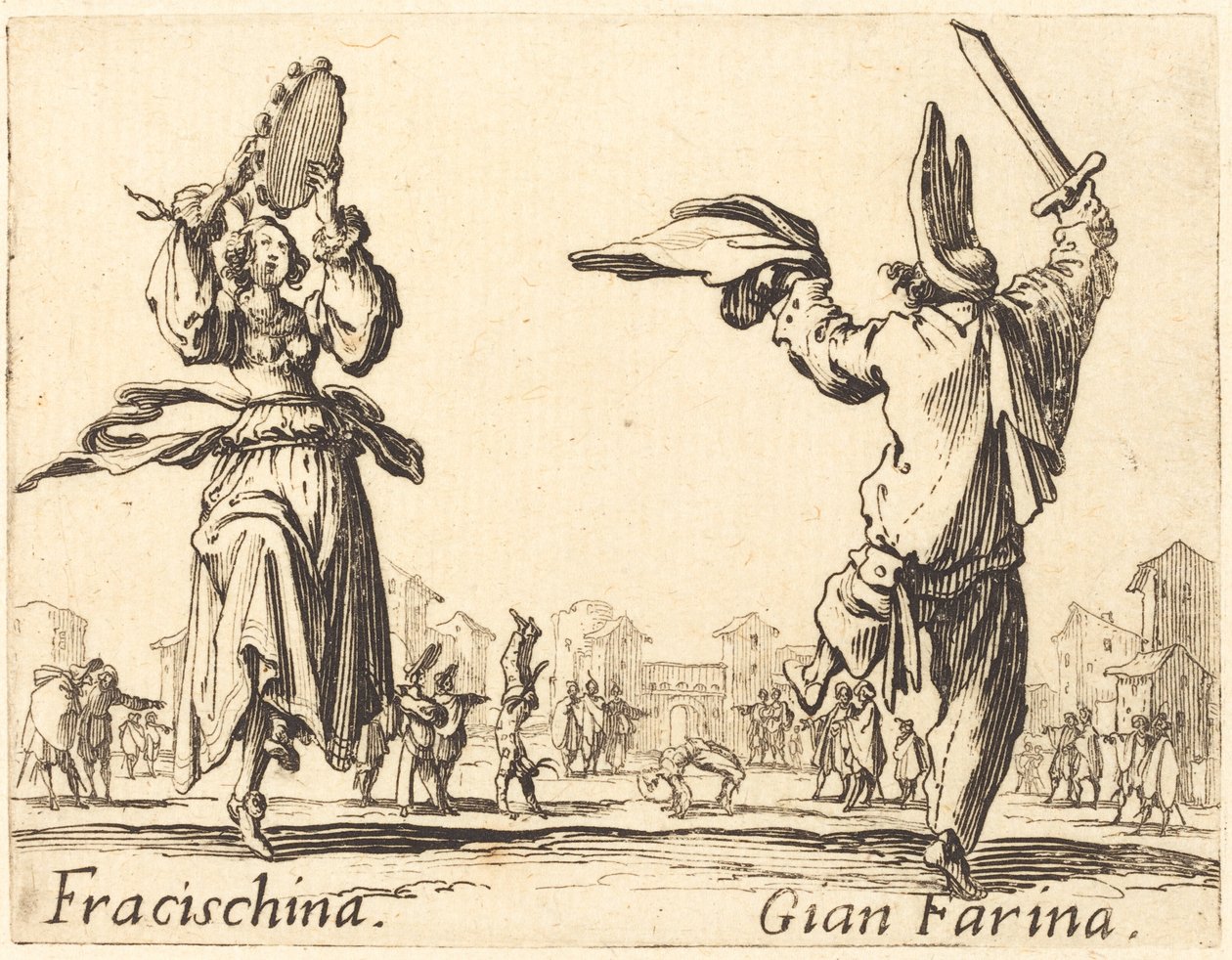 Fracischina e Gian Farina de Jacques Callot