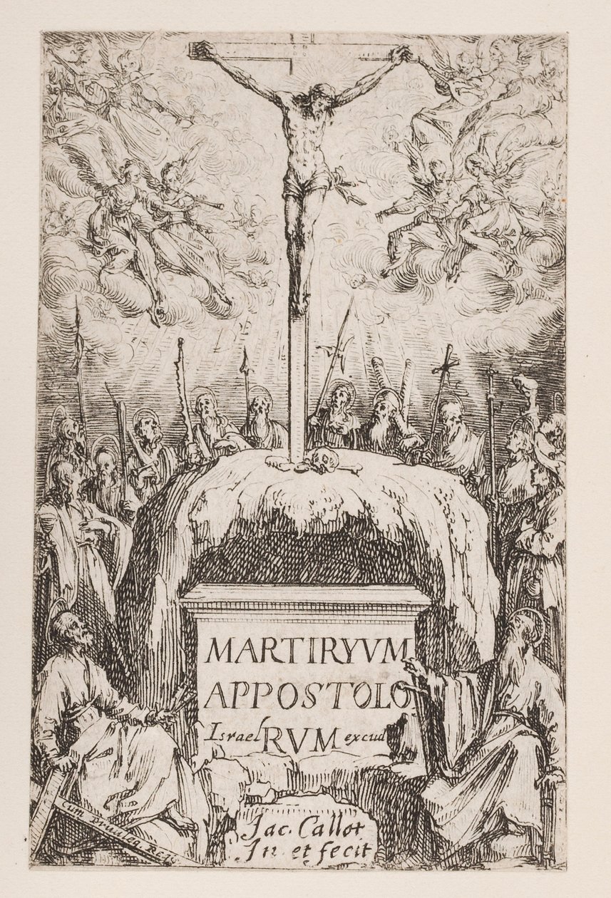 Frontispício; Nº 1 do Martírio dos Apóstolos de Jacques Callot