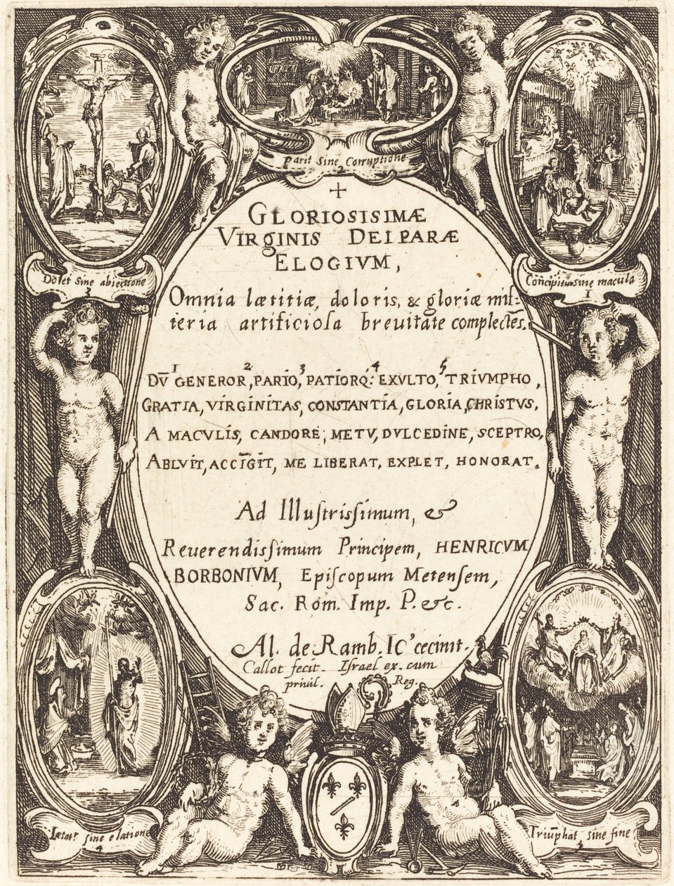 Frontispício para "Gloriosissimae" de Jacques Callot