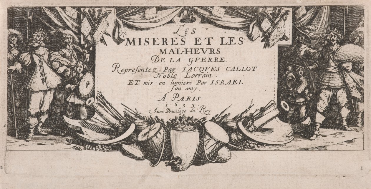 Frontispício para as Grandes Misérias da Guerra de Jacques Callot