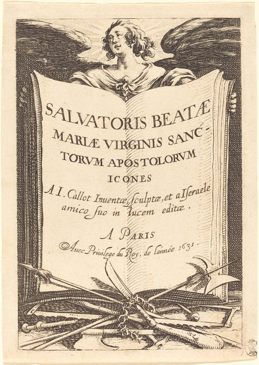 Frontispício para "Os Grandes Apóstolos" de Jacques Callot