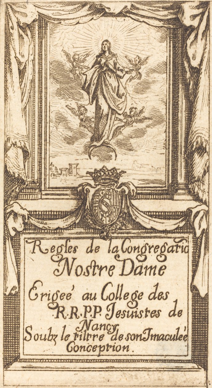 Frontispício das Regras da Ordem de Nossa Senhora de Jacques Callot