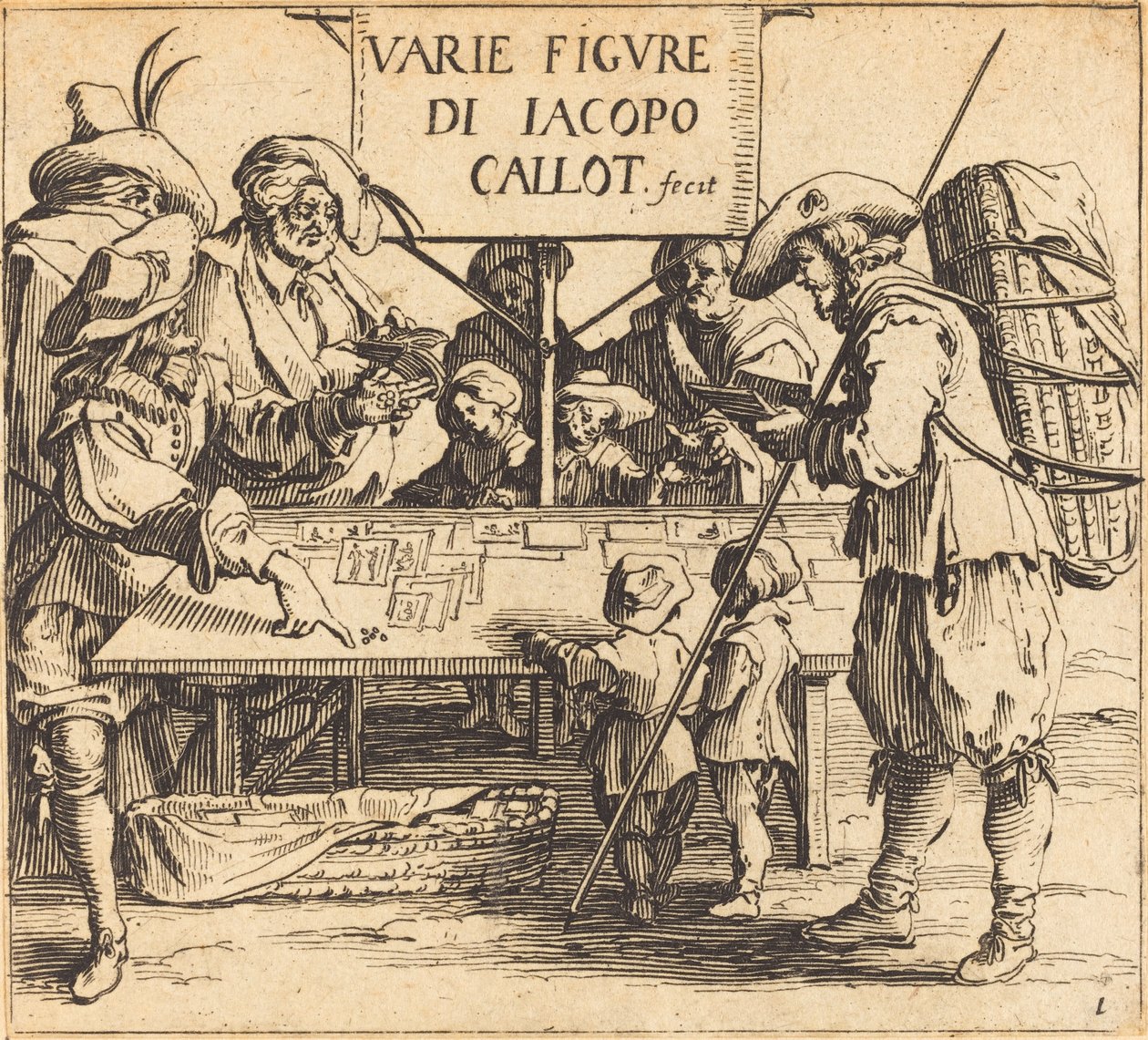 Frontispício para a Variie Figure, c. 1621. de Jacques Callot