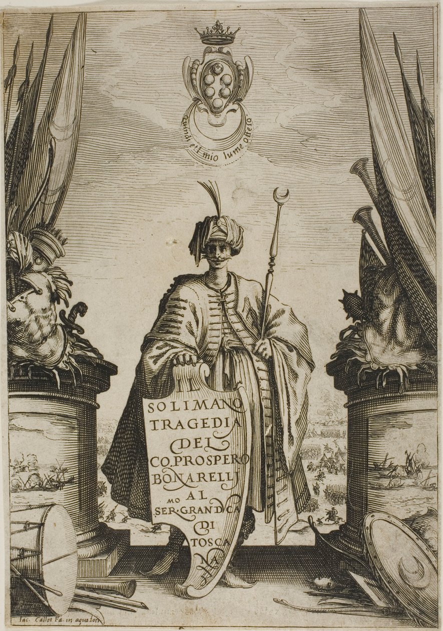 Frontispício, de Solimano de Jacques Callot