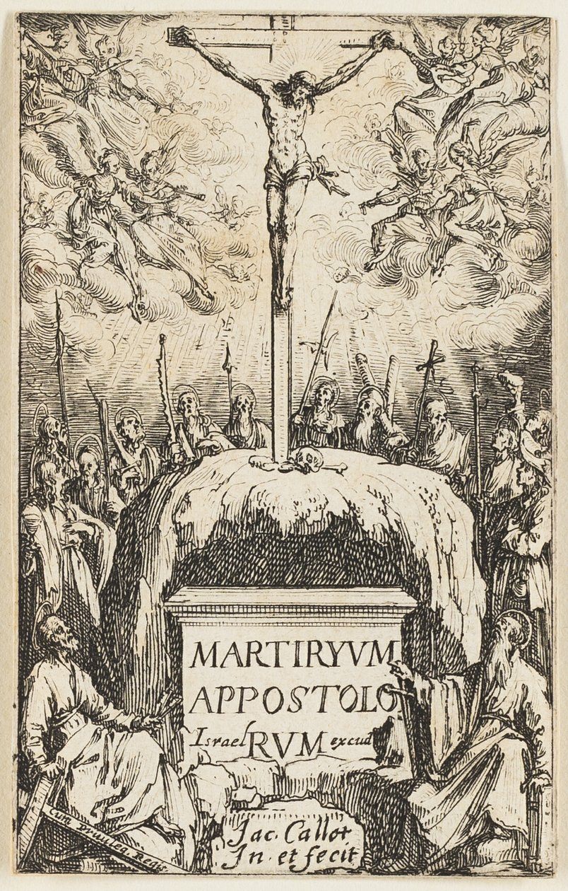 Frontispício, de Os Martírios dos Apóstolos de Jacques Callot