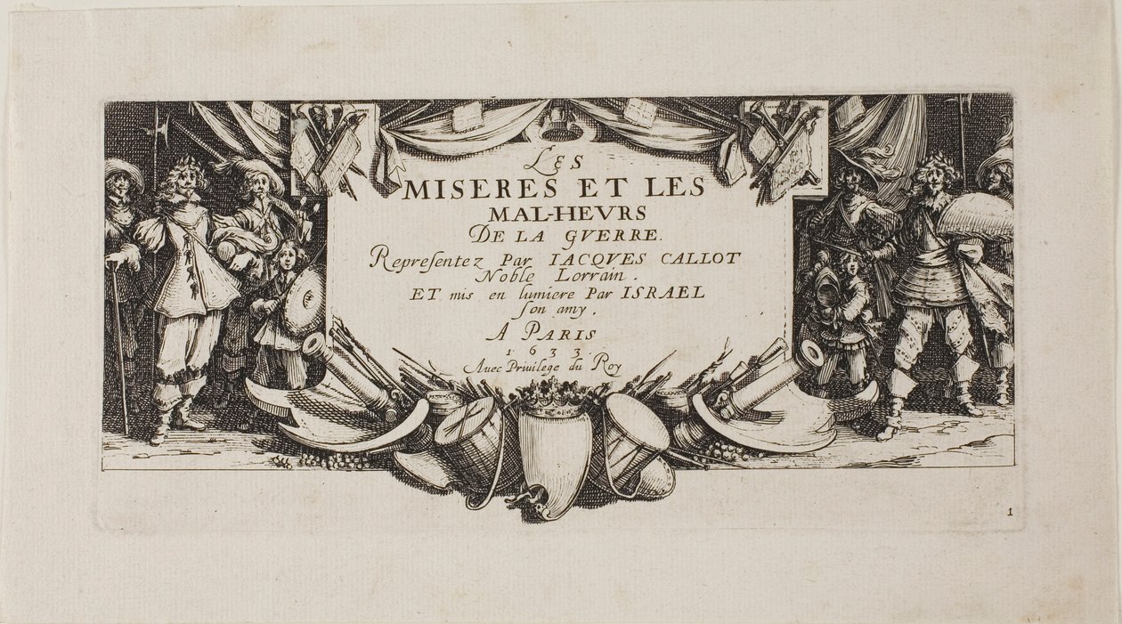 Frontispício, de As Misérias da Guerra de Jacques Callot