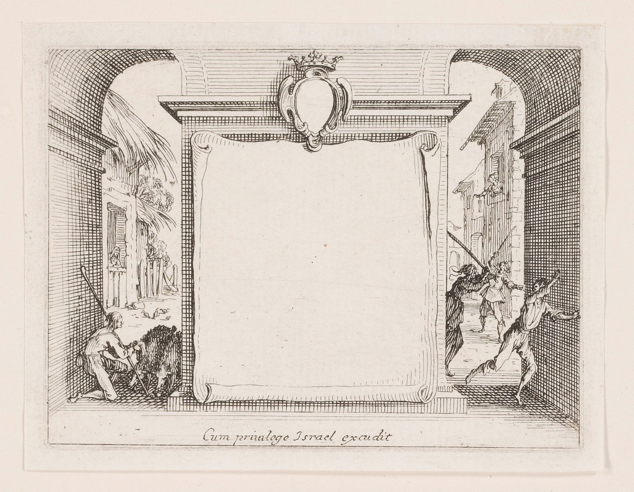 Frontispício, da série La vie de l de Jacques Callot