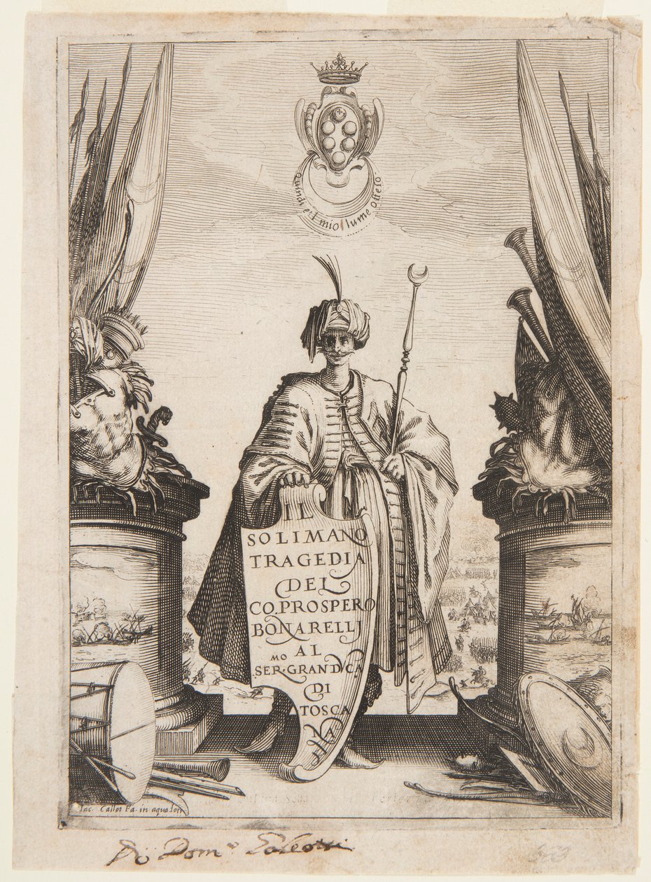 Frontispício de Soliman, Segundo Estado de Jacques Callot