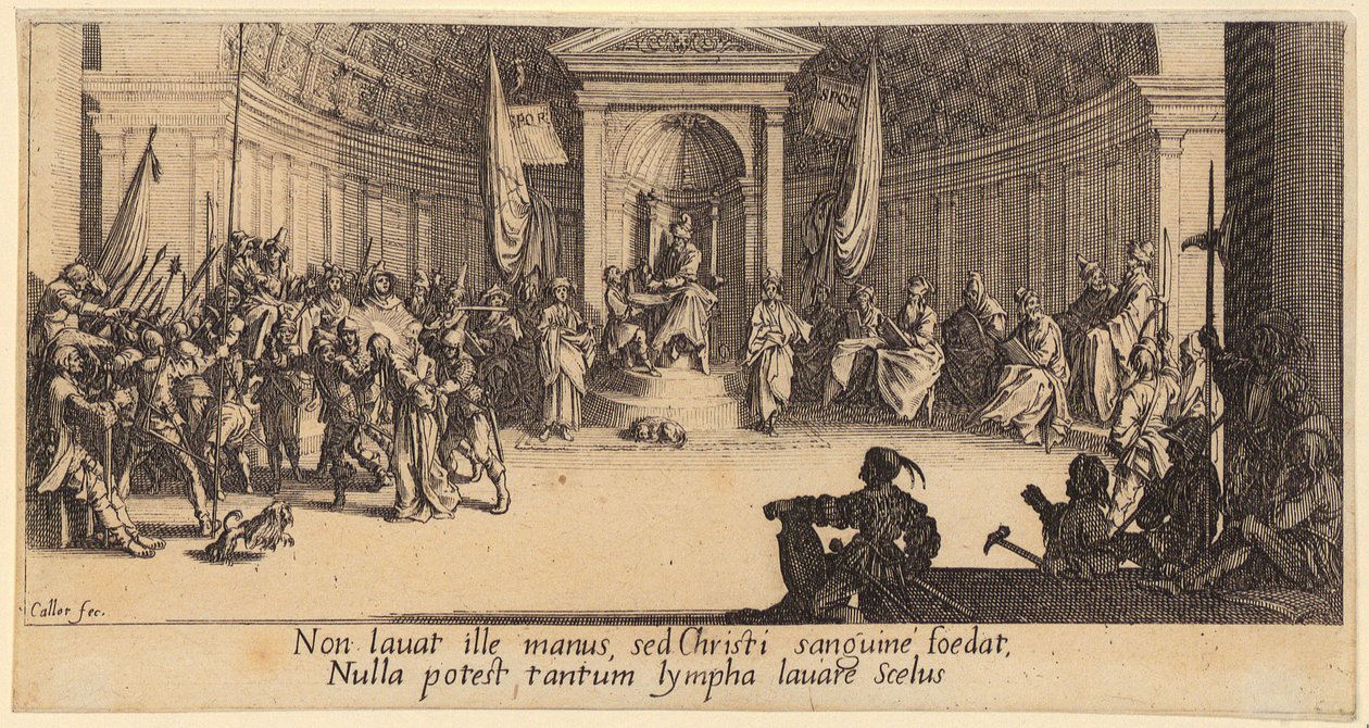 Lavagem dos pés, folha 1 da série «A Grande Paixão» de Jacques Callot