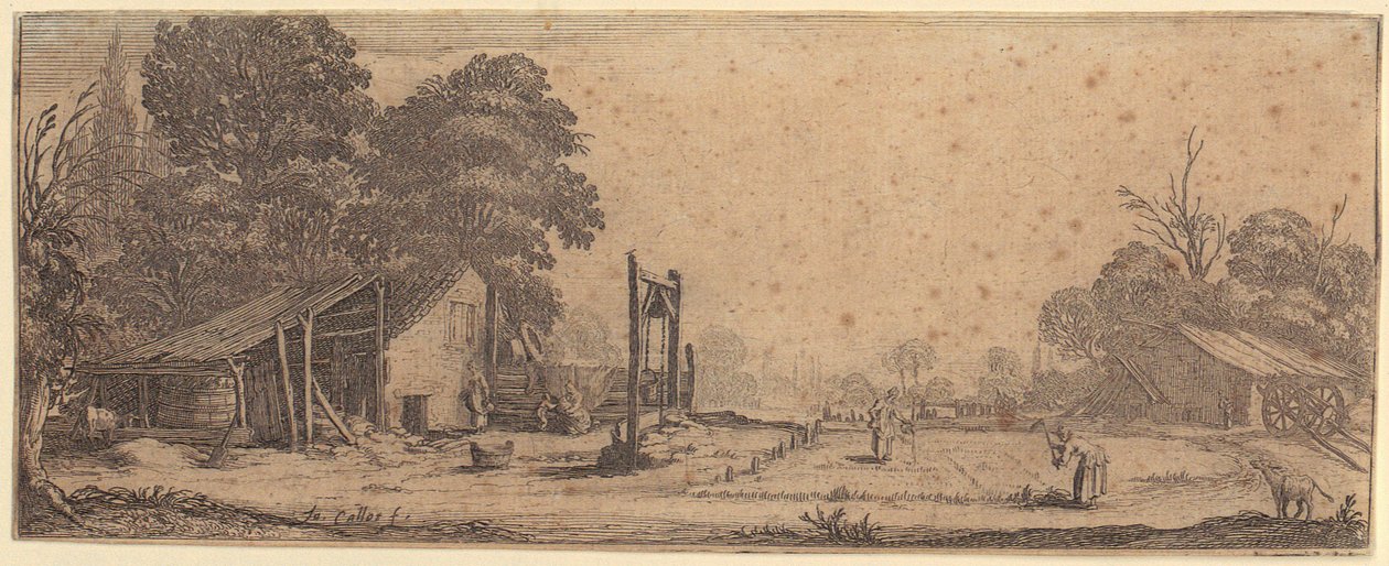 Jardim, folha 1 da série «As Quatro Paisagens» de Jacques Callot