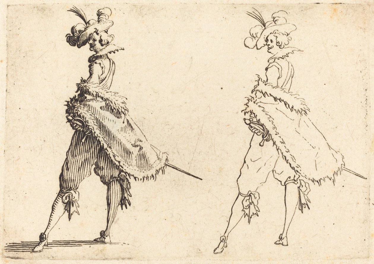 Cavalheiro visto de lado de Jacques Callot