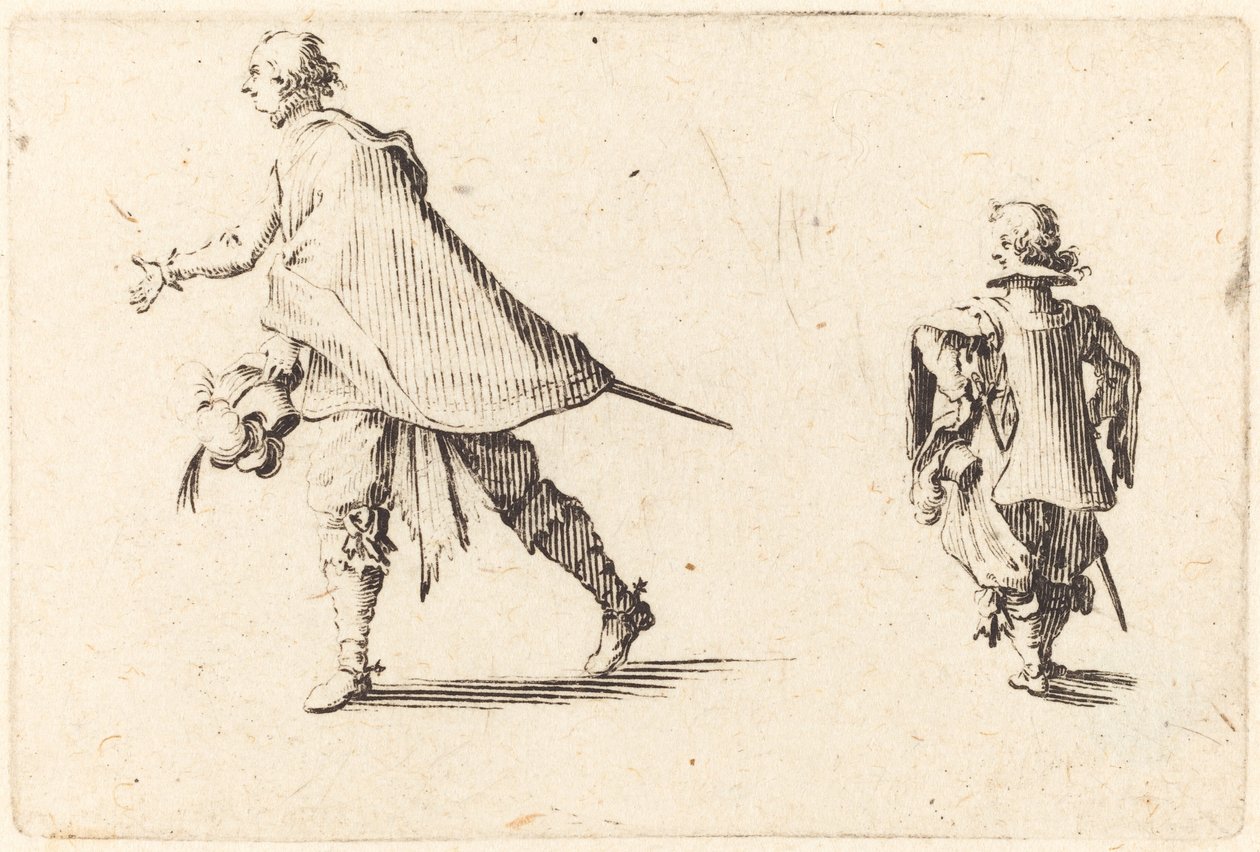Cavalheiro e sua página de Jacques Callot