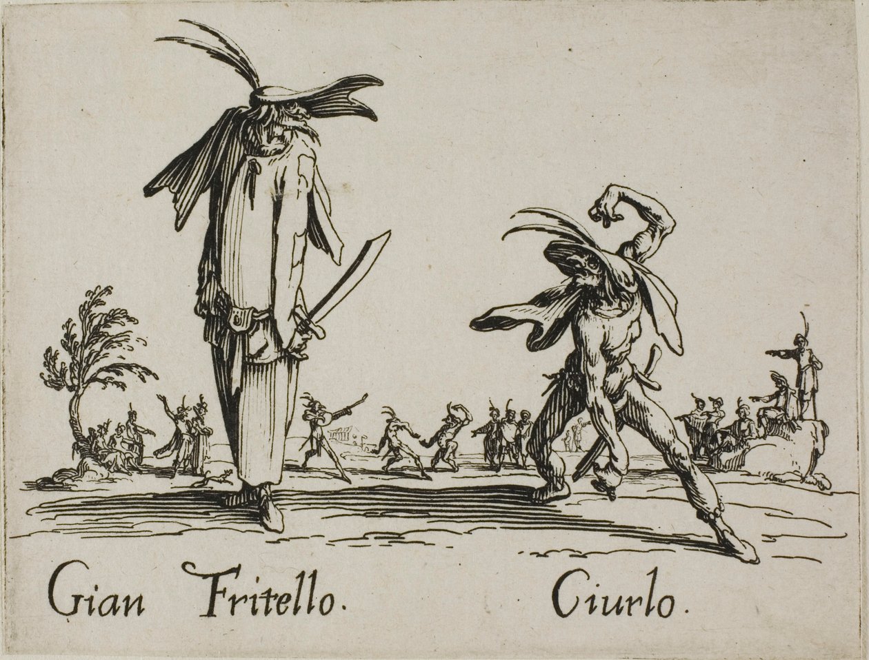 Gian Fritello - Ciurlo, prato 7 de Balli di Sfessania de Jacques Callot