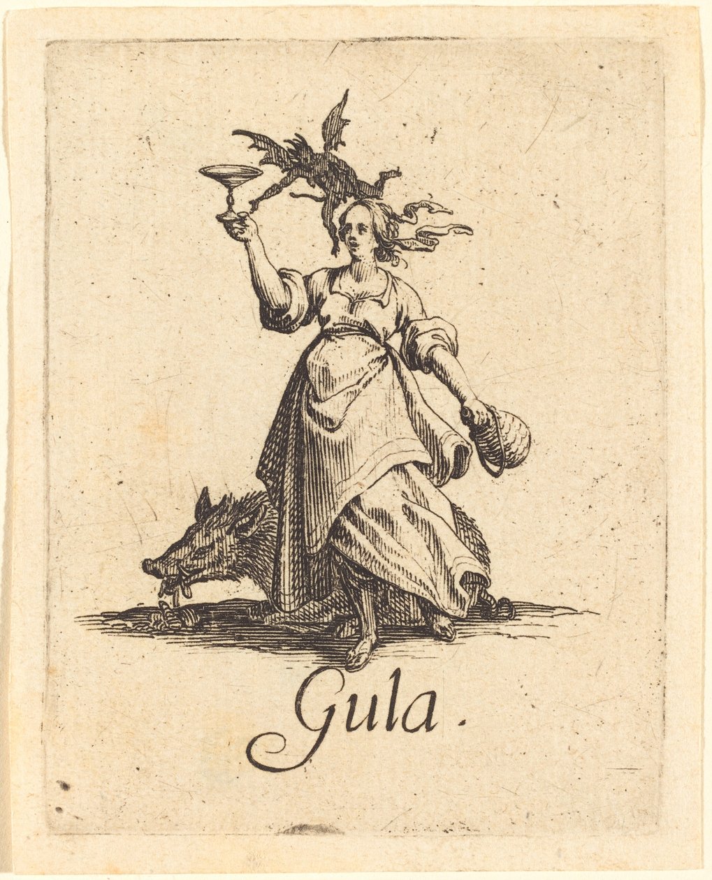A gula, provavelmente depois de 1621. de Jacques Callot