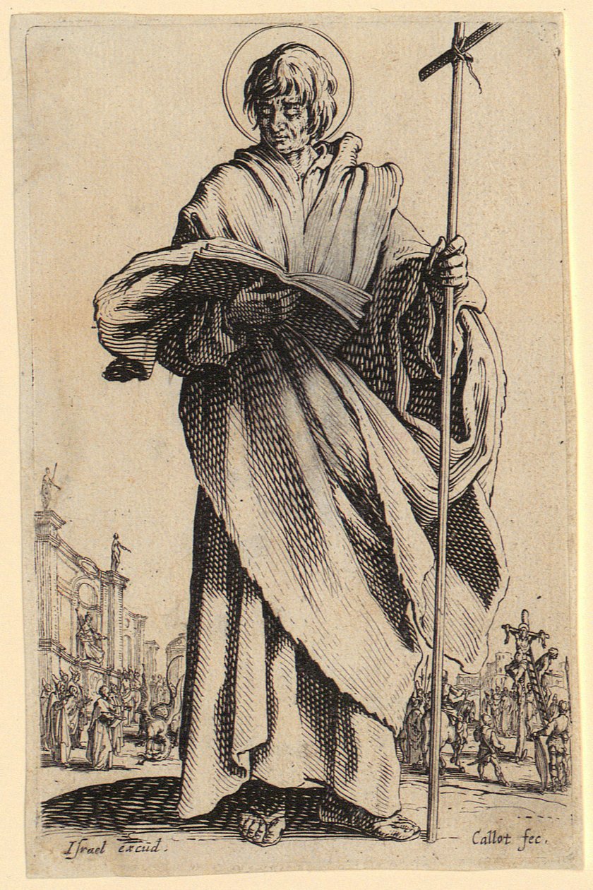 São Tiago Maior, prancha 7 da série «Jesus, os doze apóstolos e Maria» de Jacques Callot