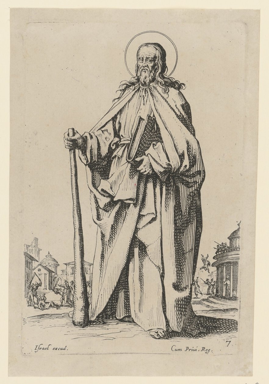 São Tiago, o Menor, folha 9 da série «Jesus, os doze apóstolos e Maria» de Jacques Callot