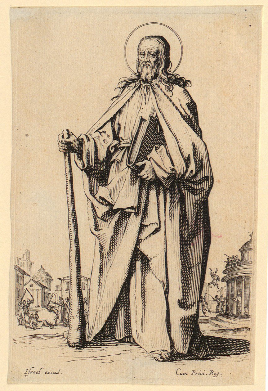 São Tiago Menor, prancha 9 da série «Jesus, os doze apóstolos e Maria» de Jacques Callot