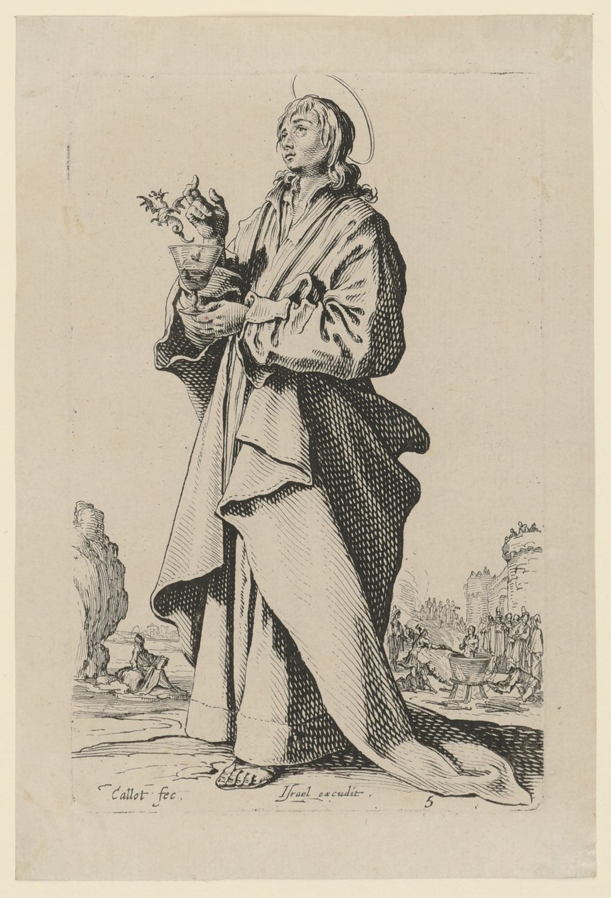 São João Evangelista, folha 8 da série «Jesus, os doze apóstolos e Maria» de Jacques Callot