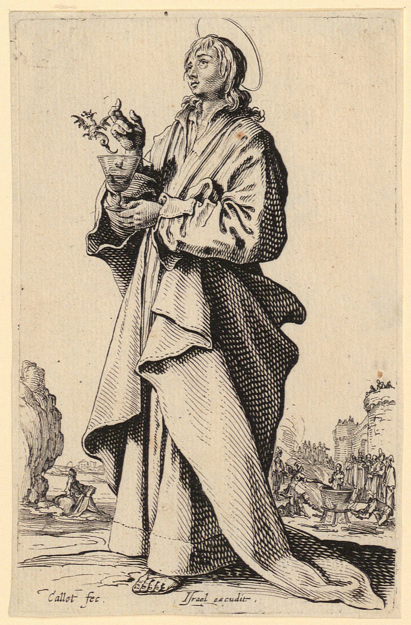 São João Evangelista, folha 8 da série «Jesus, os doze apóstolos e Maria» de Jacques Callot