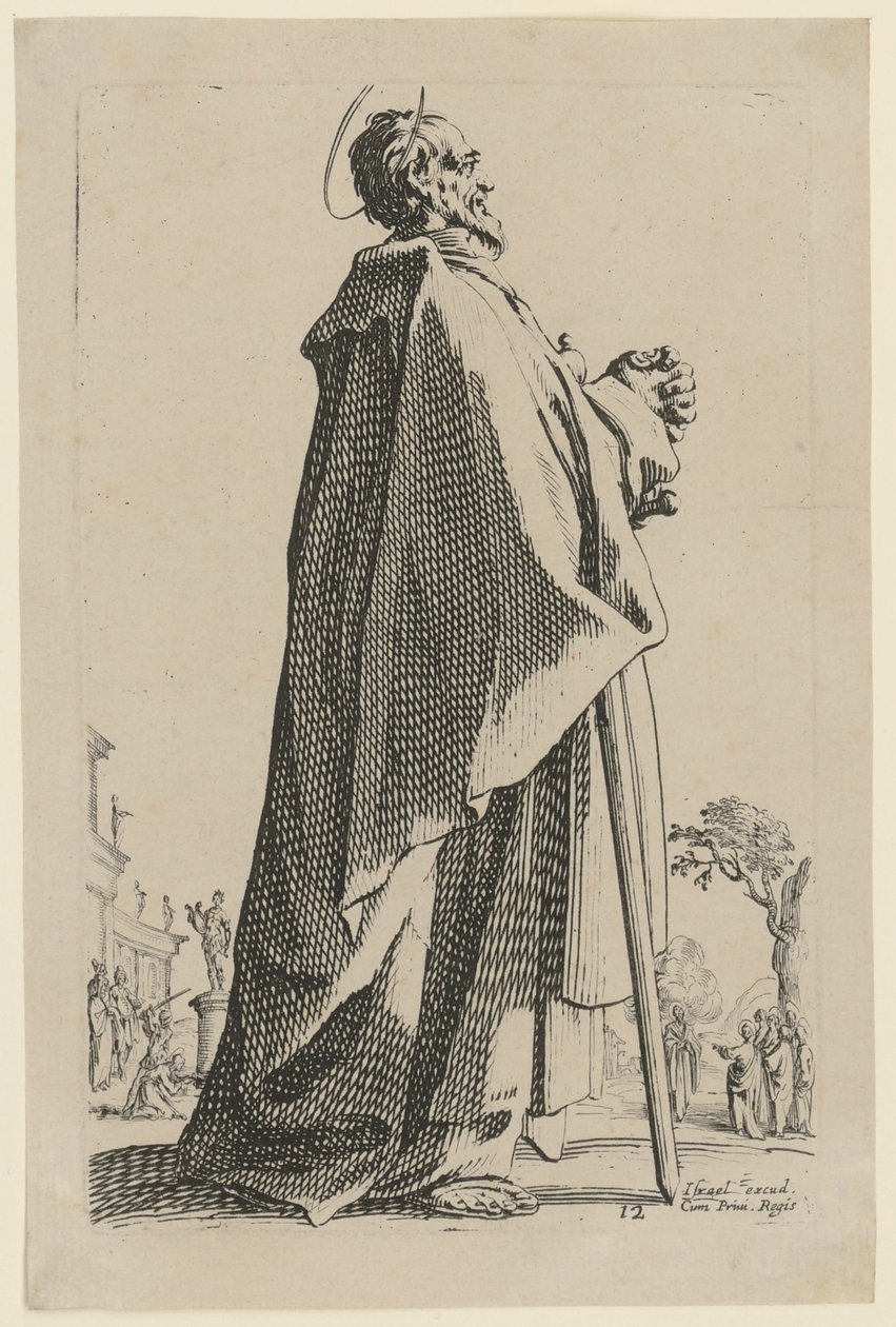 São Mateus, folha 15 da série «Jesus, os doze apóstolos e Maria» de Jacques Callot