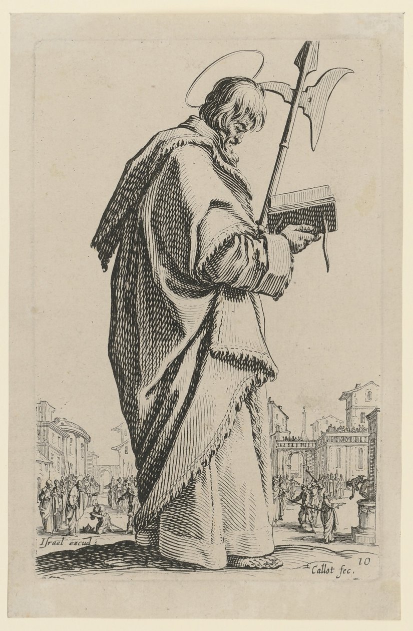 São Matias, folha 13 da série «Jesus, os doze apóstolos e Maria» de Jacques Callot