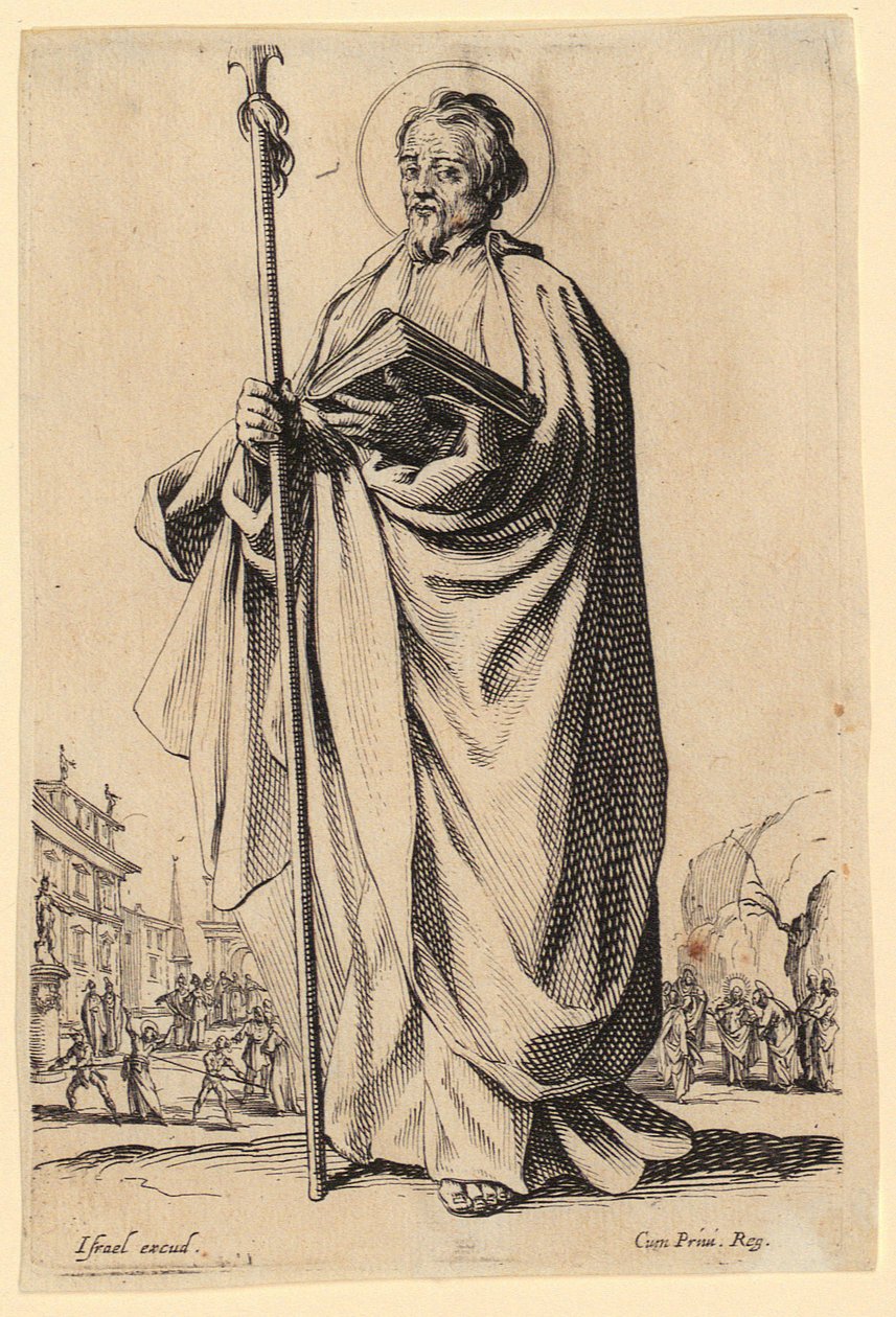 São Paulo, folha 5 da série «Jesus, os doze apóstolos e Maria» de Jacques Callot