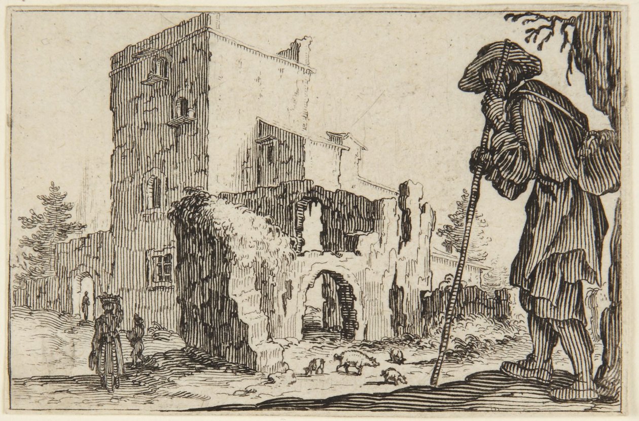 Pastor e as ruínas de Jacques Callot
