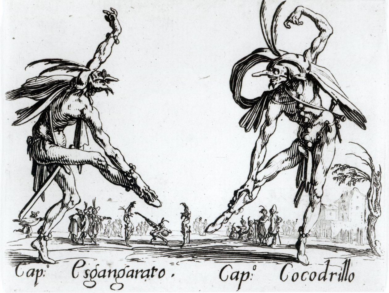 I Balli de Spessanei, ou A Grande Caça (gravura) (foto a p/b) de Jacques Callot