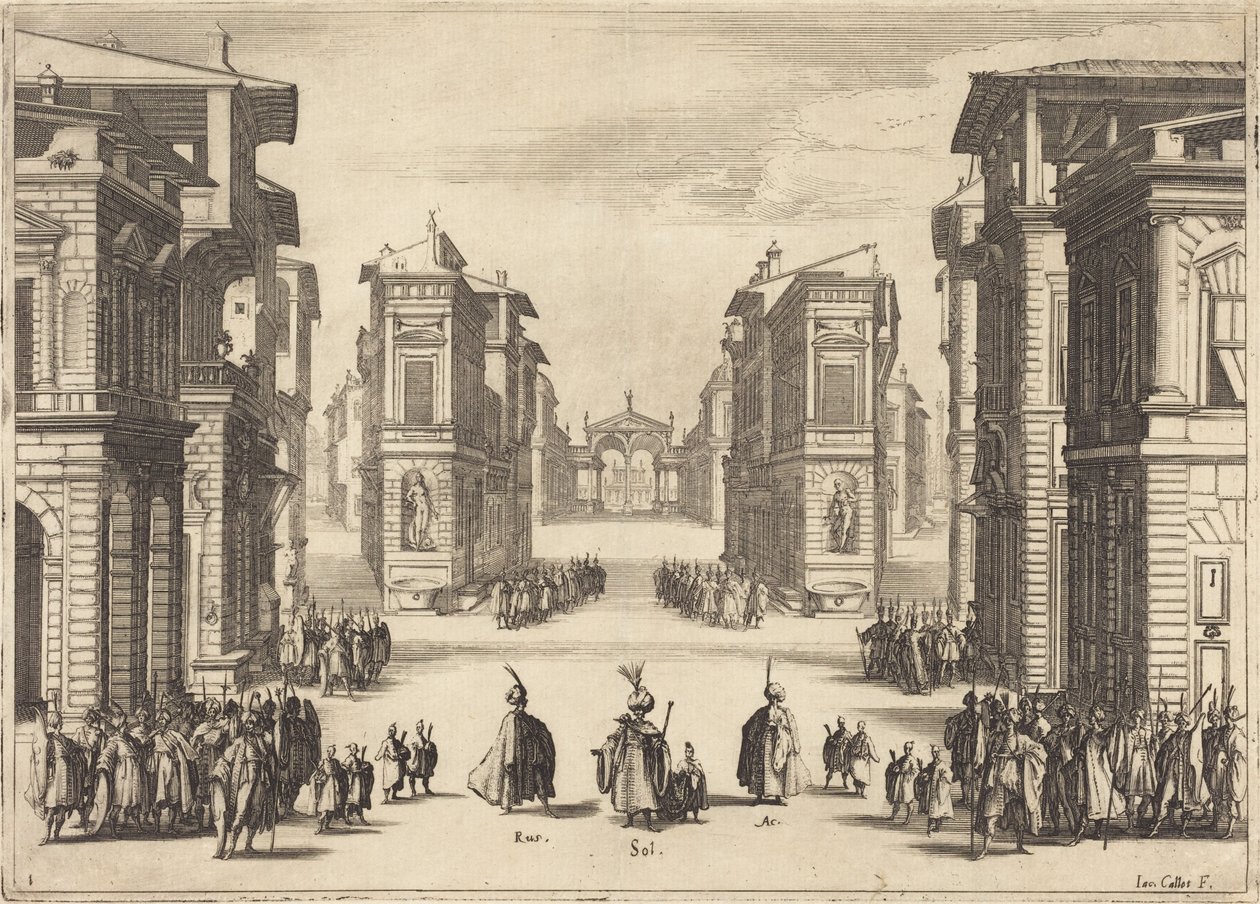 O Solimano, Ato I de Jacques Callot