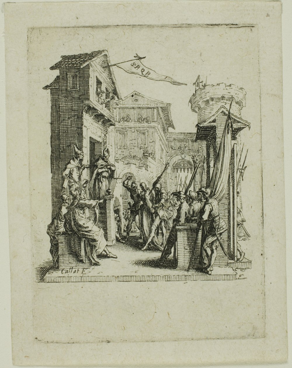Jesus diante de Caifás, da Pequena Paixão de Jacques Callot
