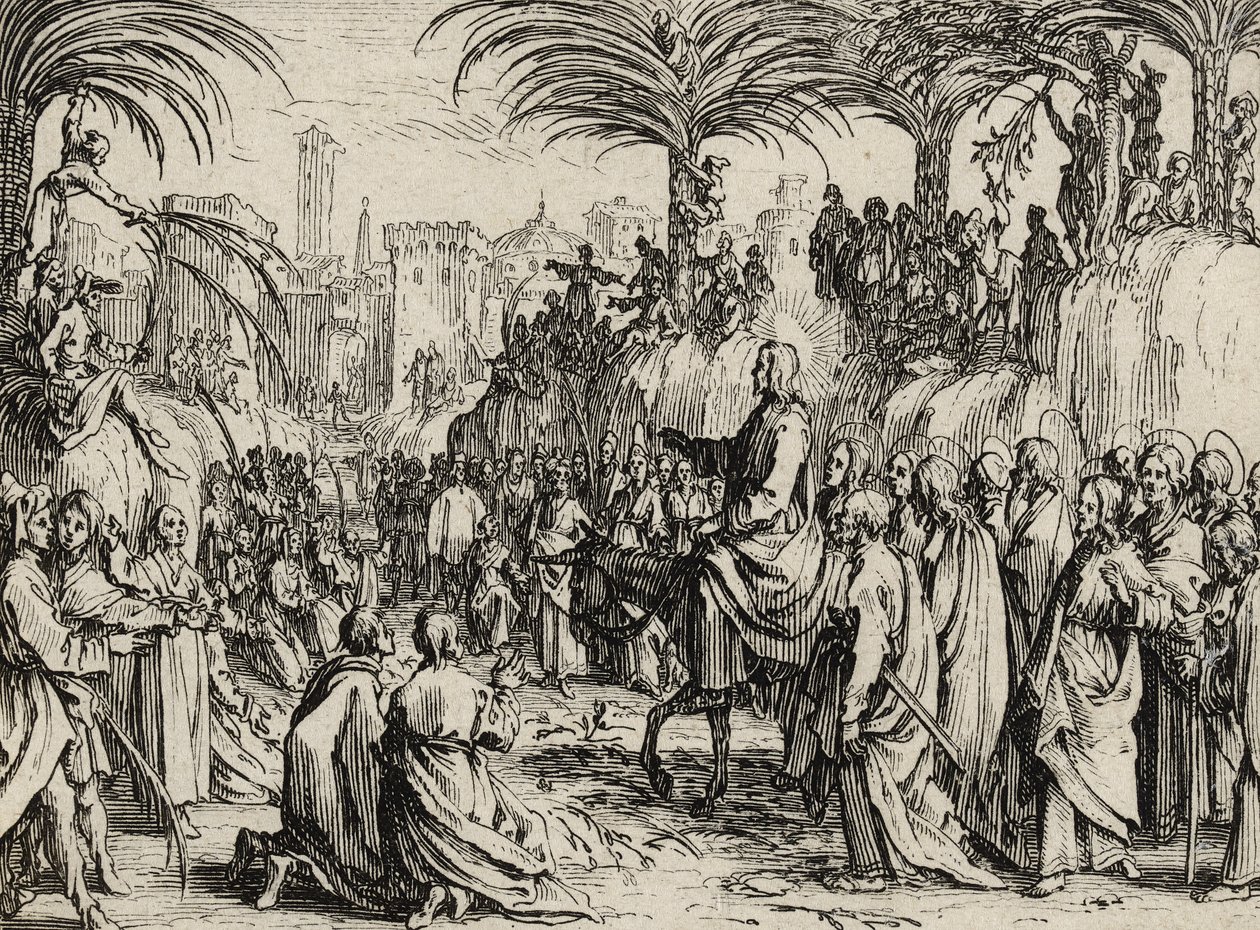 Jesus entra em Jerusalém, 1635 de Jacques Callot