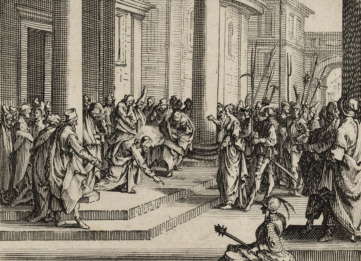 Jesus e a adúltera, 1635 de Jacques Callot