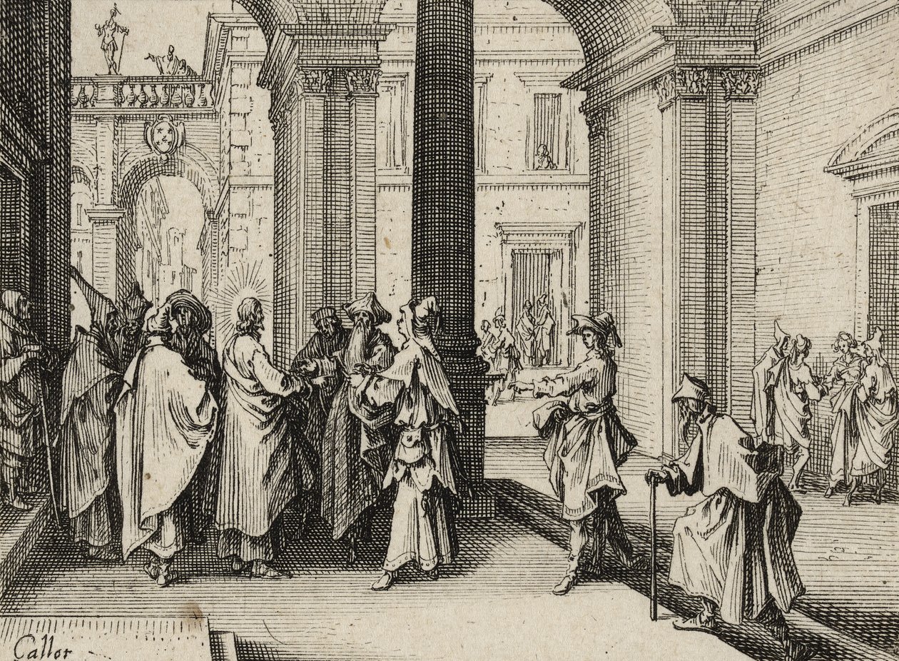 Jesus e os doutores da lei, 1635 de Jacques Callot
