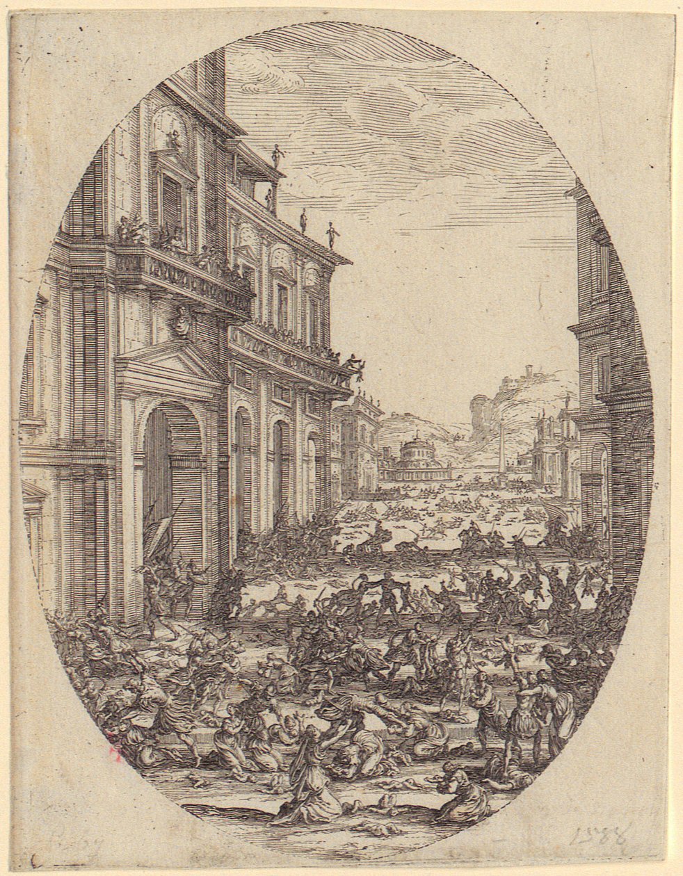 Pequeno porto, folha 4 da série «As quatro paisagens» de Jacques Callot