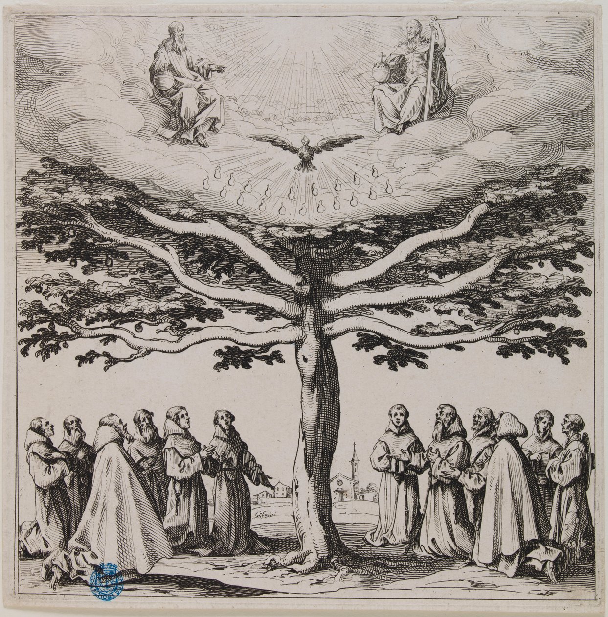 A Árvore de São Francisco (Lieure 303, Meaume 145) de Jacques Callot