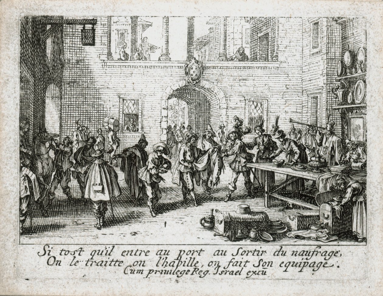 A vida do filho pródigo ... (gravura) de Jacques Callot
