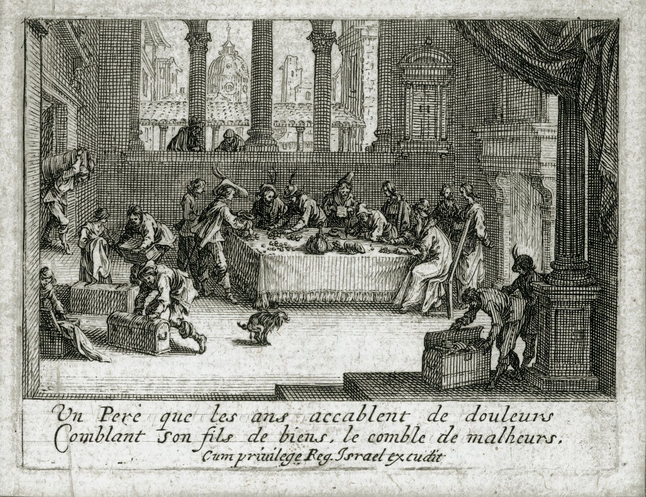 A vida do filho pródigo ... (gravura) de Jacques Callot