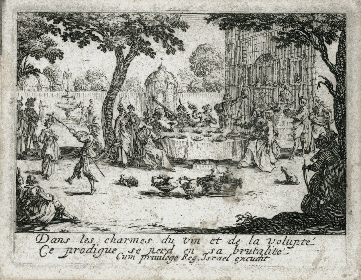 A vida do filho pródigo ... (gravura) de Jacques Callot