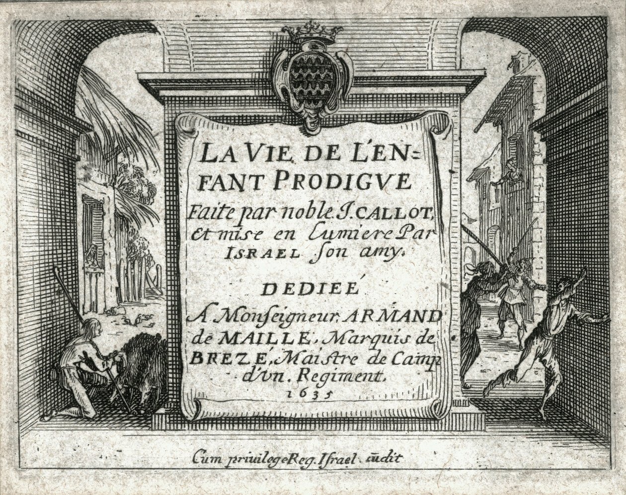 A vida do filho pródigo ... (gravura) de Jacques Callot