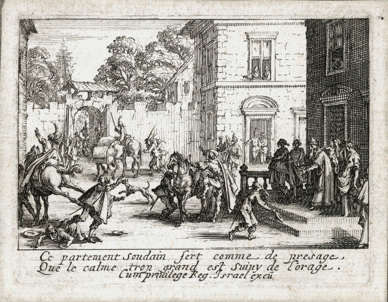 A vida do filho pródigo ... (gravura) de Jacques Callot