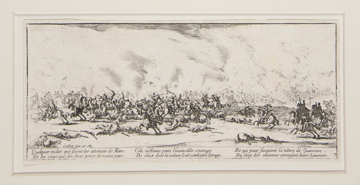 A batalha, placa 3 da série As grandes misérias da guerra de Jacques Callot